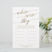 Elegante Goldkalligraphie, wo sie spielten (Stehend Vorderseite)