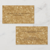 Elegante Goldklänge Glitzer & Glitzern Visitenkarte (Vorne/Hinten)