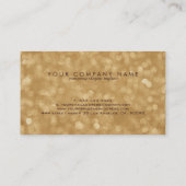 Elegante Goldklänge Glitzer & Glitzern Visitenkarte (Rückseite)