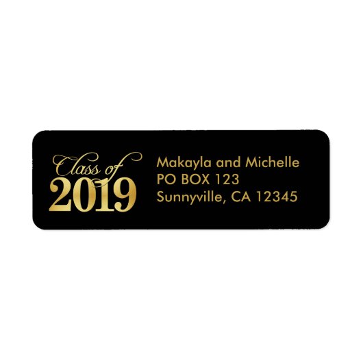 Elegante Goldklasse 2019 Abschluss (Vorne)
