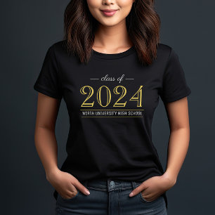 Elegante Goldklasse des benutzerdefinierten Abschl T-Shirt