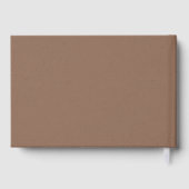 Elegante, goldkopferfarbene Hochzeit mit Silberfol Gästebuch (Rückseite)