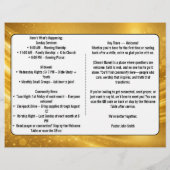Elegante Goldkreuz-Kirchenmitteilung Flyer (Hinten)