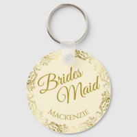 Elegante Goldlace auf Cream Bridesmaid Hochzeit