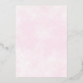 Elegante Goldlace auf Extravaganter Hochzeit in he Folieneinladung (Rückseite)