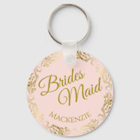 Elegante Goldlace auf Pink Bridesmaid Hochzeit