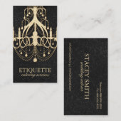 Elegante Goldleuchter-Visitenkarte Visitenkarte (Vorne/Hinten)