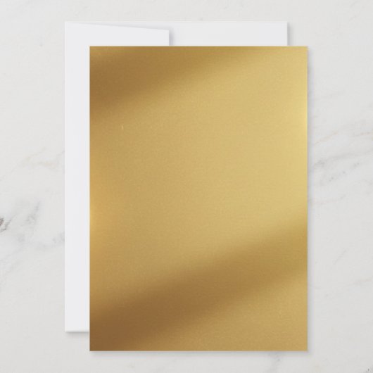 Elegante Goldlinien-Blumenkunst Einladung (Rückseite)