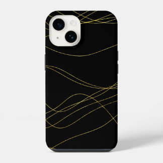 Elegante Goldlinien iPhone 14 Hülle