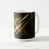 Elegante Goldlinien Kaffeetasse (VorderseiteRechts)