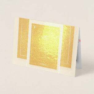 Elegante Goldlinien-Kunstrose & Hände - Luxus Vale Folienkarte