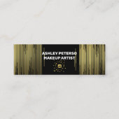 Elegante Goldlinien Mini-Visitenkarte Mini Visitenkarte (Vorderseite)