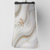 Elegante Goldmarmor-Monogramm-Geschenke Golf Headcover (Rotieren 90)