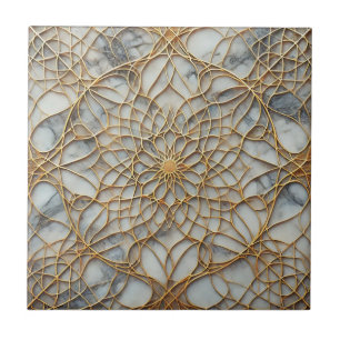 Elegante Goldmarmor-Nahtlos-Muster Keramikfliese