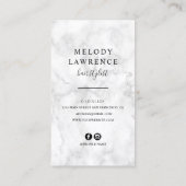 Elegante Goldmarmorschere und Kammhaarstylle Visitenkarte (Rückseite)