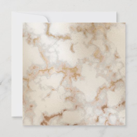 *~* Elegante Goldmarmorvenen AR2 Hochzeit Einladung (Rückseite)