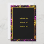 Elegante Goldmaske Einladung (Rückseite)