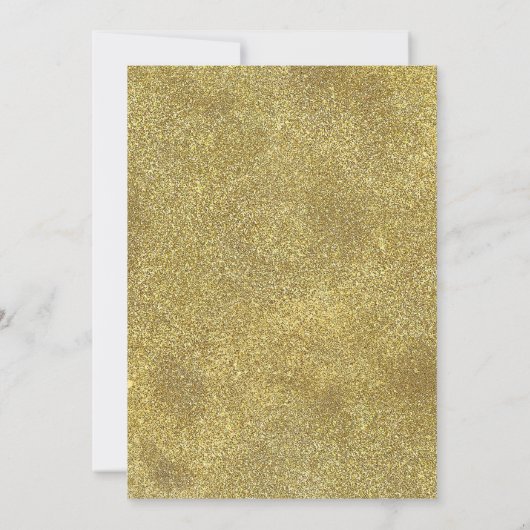 Elegante Goldmasquerade Maske Quinceanera Einladung (Rückseite)