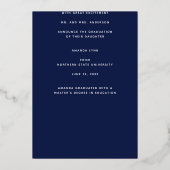 Elegante Goldmedaille Abschluss Ankündigung (Rückseite)