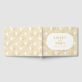 Elegante Goldmedaille Art Deco Gästebuch (Voll)