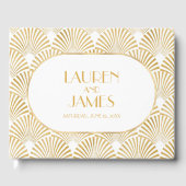 Elegante Goldmedaille Art Deco Gästebuch (Vorderseite)