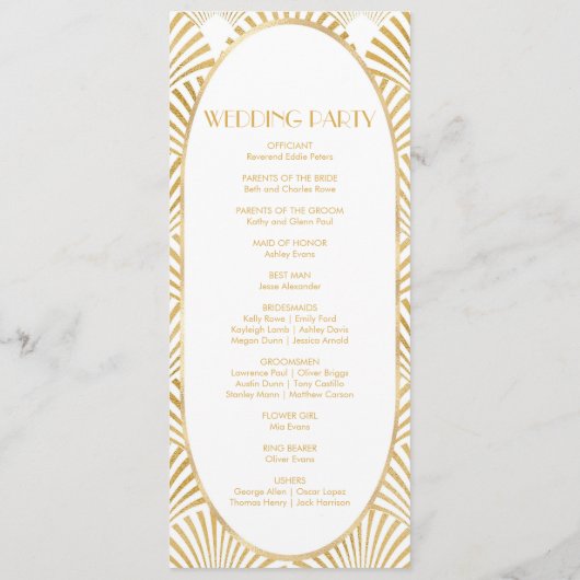 Elegante Goldmedaille Art Deco Programm (Rückseite)