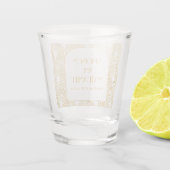 Elegante Goldmedaille Art Deco Schnapsglas (Rückseite)