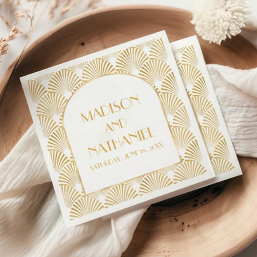 Elegante Goldmedaille Art Deco Serviette