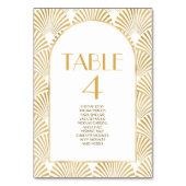 Elegante Goldmedaille Art Deco Tischnummer (Rückseite)