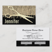 Elegante Goldmedaille Haarstylist Ernennung Terminkarte (Vorne/Hinten)