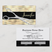 Elegante Goldmedaille Haarstylist Ernennung Terminkarte (Vorne/Hinten)