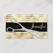Elegante Goldmedaille Haarstylist Ernennung Terminkarte (Vorderseite)