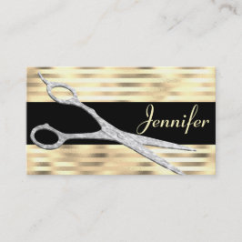 Elegante Goldmedaille Haarstylist Ernennung Terminkarte