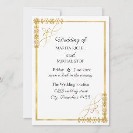 Elegante Goldmedaille Hochzeit Einladung