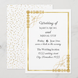 Elegante Goldmedaille Hochzeit Einladung