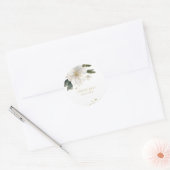 Elegante Goldmedaille Magnolia Runder Aufkleber (Umschlag)