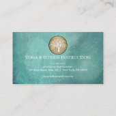 Elegante Goldmedaille Tree Yoga und Meditation B Visitenkarte (Rückseite)