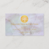 Elegante Goldmedaille Tree Yoga und Meditation B Visitenkarte (Rückseite)
