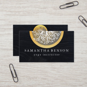 Elegante Goldmedaille Tree Yoga und Meditation Visitenkarte