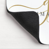 Elegante Goldmonogramm-Initialen Name  Mousepad (Ecke)