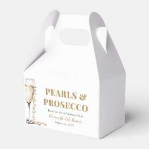Elegante Goldperlen und Prosecco-Brautjungfernpart Geschenkschachtel
