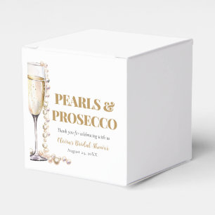 Elegante Goldperlen und Prosecco-Brautparty Geschenkschachtel