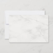 Elegante Goldplash-Vorlage aus weißem Marmor Mitteilungskarte (Rückseite)