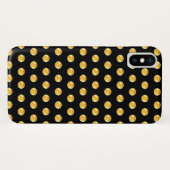 Elegante Goldpolka-Punkte Case-Mate iPhone Hülle (Rückseite (Horizontal))
