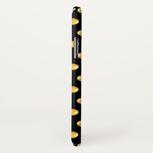 Elegante Goldpolka-Punkte Case-Mate iPhone Hülle (Hinten/Rechts)