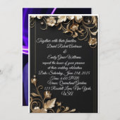 Elegante Goldrahmen-Einladung Einladung (Vorne/Hinten)