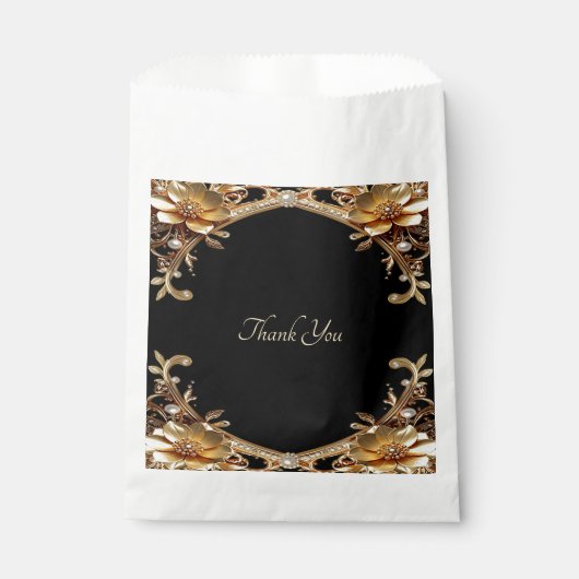 Elegante Goldrahmen-Geschenktüte Geschenktütchen (Vorderseite)