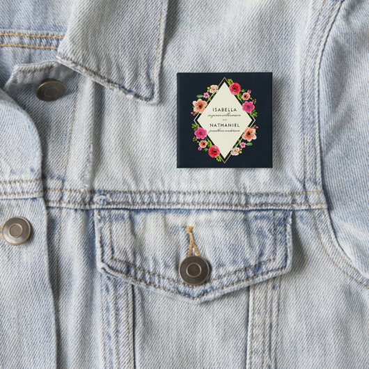 Elegante Goldrahmen-Hochzeit der Button (Beispiel)