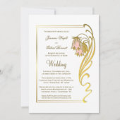 Elegante Goldrahmen-Hochzeit Einladung (Vorderseite)