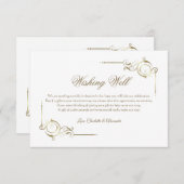 Elegante Goldrahmen Hochzeitswünsche gut Begleitkarte (Vorne/Hinten)